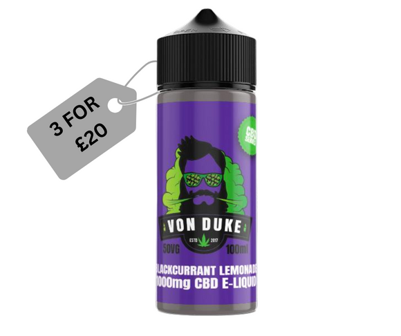 Von Duke 1000mg CBD E-Liquid Blackcurrant Lemonade