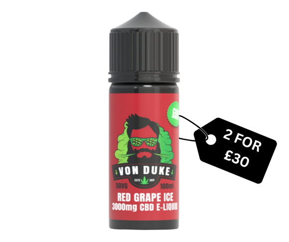 Von Duke 3000mg Red Grape Ice CBD Vape 100ml