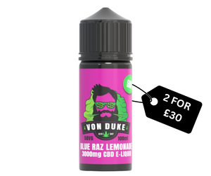 Von Duke 3000mg Blue Raz Lemonade Ice CBD Vape 100ml