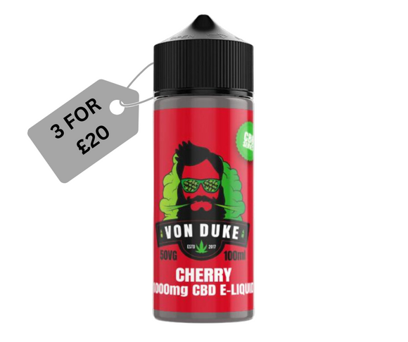 Von Duke 1000mg CBD E-Liquid Cherry
